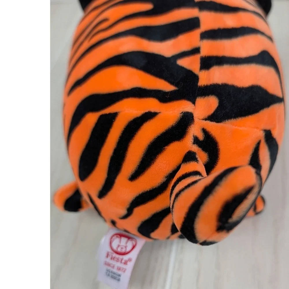 Fiesta Lil' Huggy Tevin Tiger Plush Orange Black Striped stacking stuffed toy